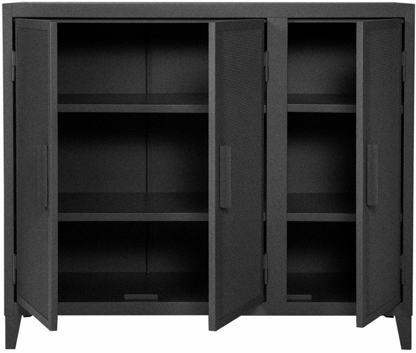 Vestiaire en acier perforé B3 bas Graphite mat fine texture - Tolix - The Cool Republic