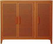 Vestiaire en acier perforé B3 bas Terracotta mat fine texture - Tolix - The Cool Republic