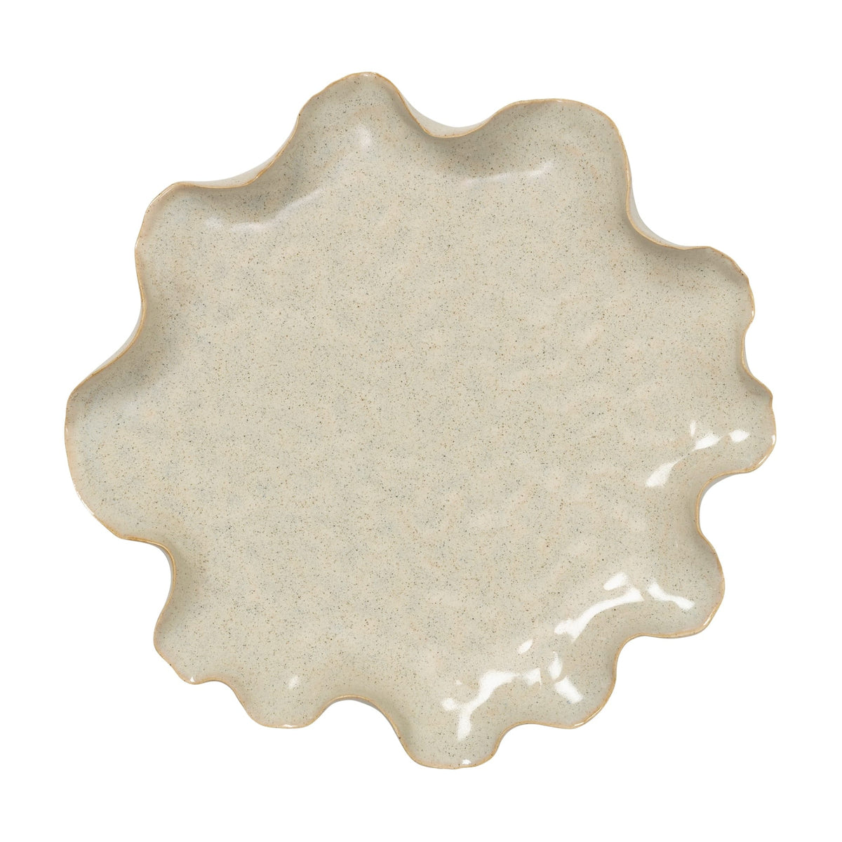 Vide-poche en céramique blanc cassé 24x3,6cm Cori - Broste Copenhagen — vue 3
