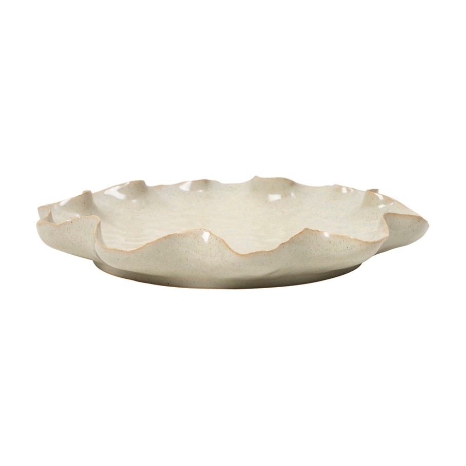 Vide-poche en céramique blanc cassé 24x3,6cm Cori - Broste Copenhagen