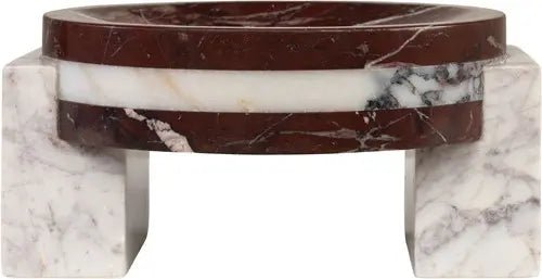Vide-poche en marbre rond bicolore 21x19x10cm Alton - Versmissen - The Cool Republic