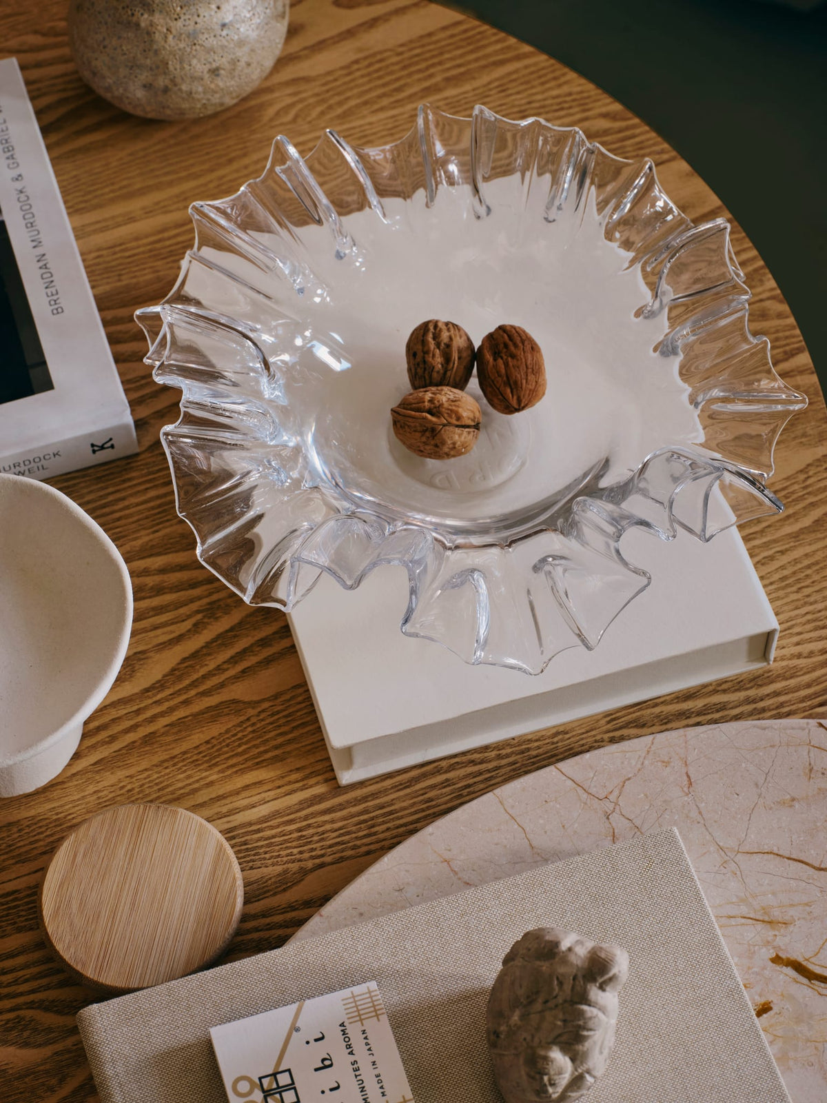 Vide-poche en verre soufflé transparent 25x9cm Rumy - Broste Copenhagen — vue 2
