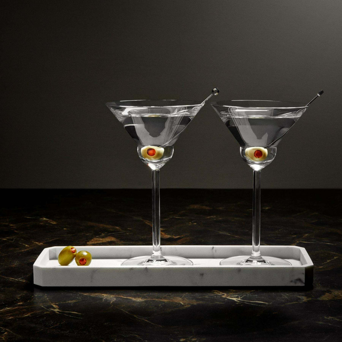 Vintage set de 2 verres à Martini à base arrondie - Nude Glass - The Cool Republic