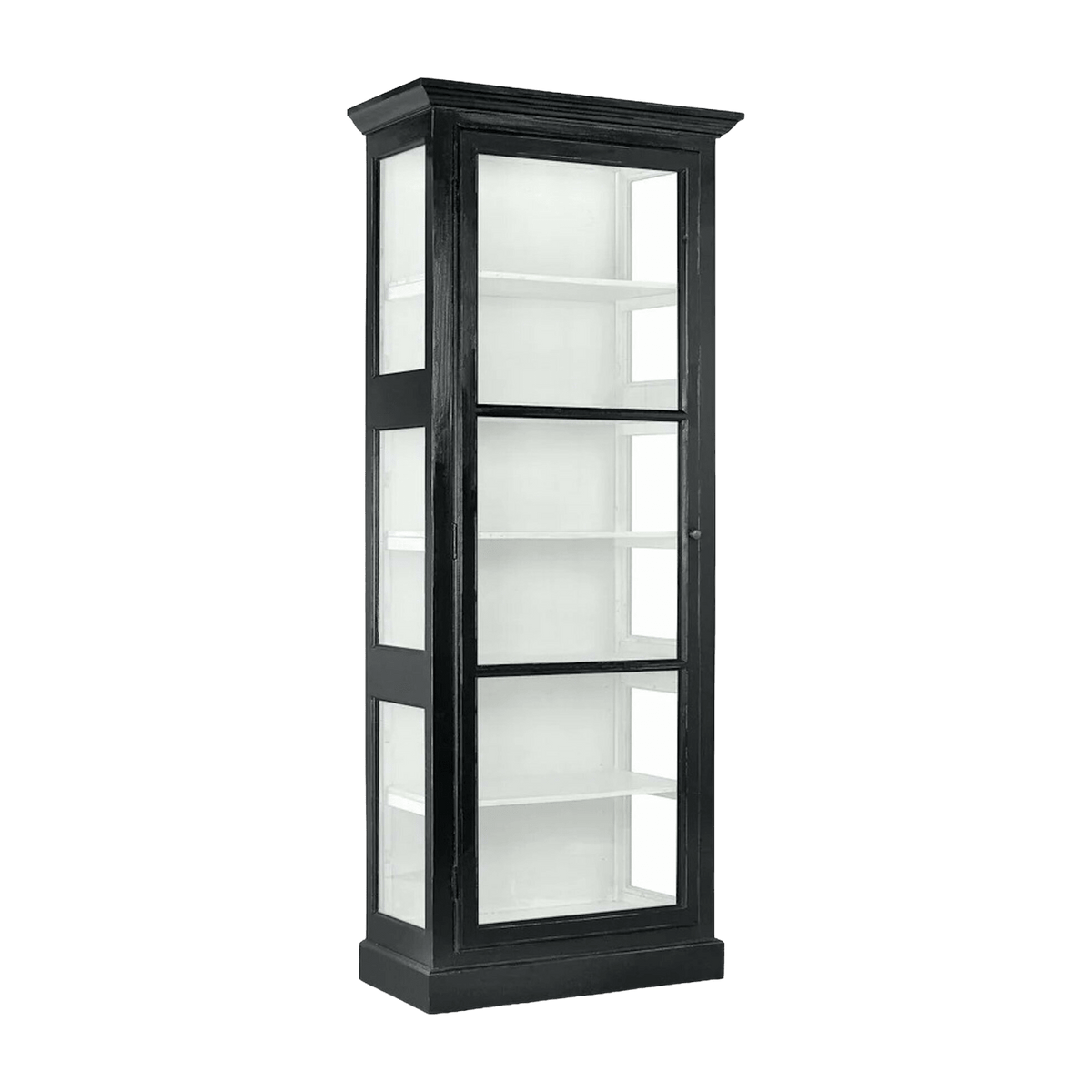 Vitrine à porte vitrée en bois de manguier noir 84 cm Classic - Nordal - The Cool Republic