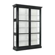 Vitrine avec 2 portes vitrées en bois de manguier noir 212 cm Classic - Nordal - The Cool Republic