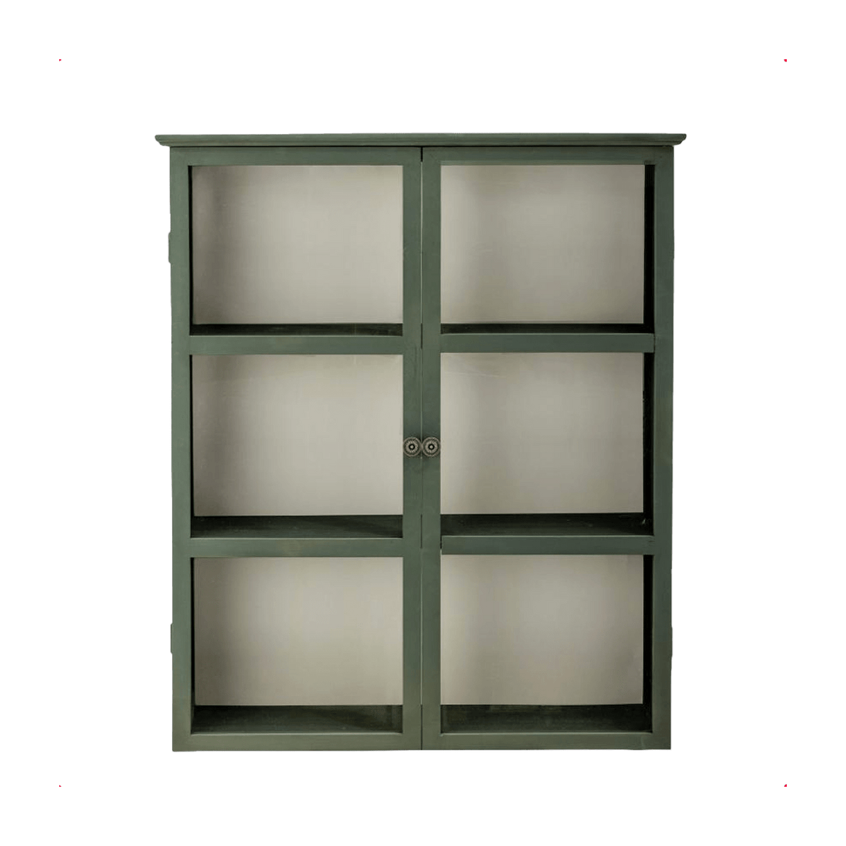 Vitrine rectangulaire en bois de sapin vert 85 x 100 cm Tone - Bloomingville - The Cool Republic