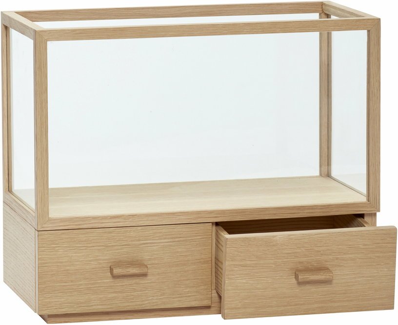 Vitrine rectangulaire en chêne naturel 50 cm Spectacle - Hübsch - The Cool Republic