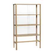 Vitrine rectangulaire en chêne naturel 80x140cm Museum- Hübsch - The Cool Republic