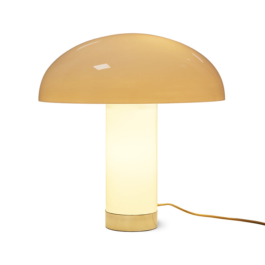 Lampada da tavolo in vetro bianco e cromato Lounge monochrome - Hkliving