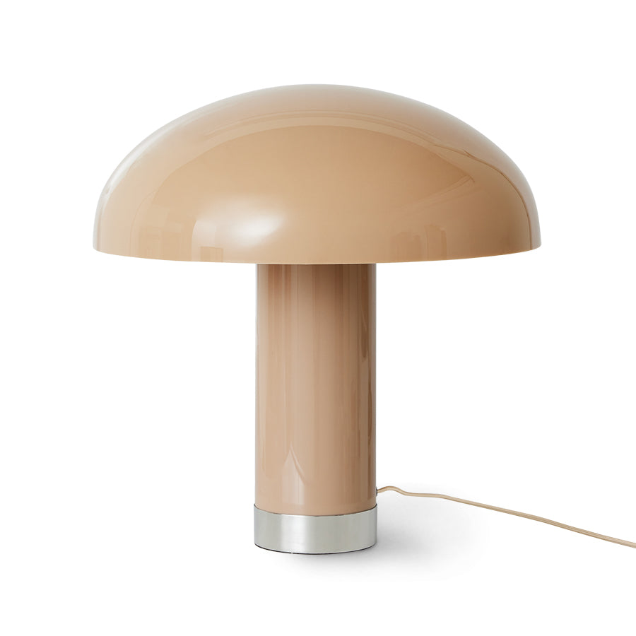 Lounge Mocha beige acrylic and chrome table lamp - HKLIVING