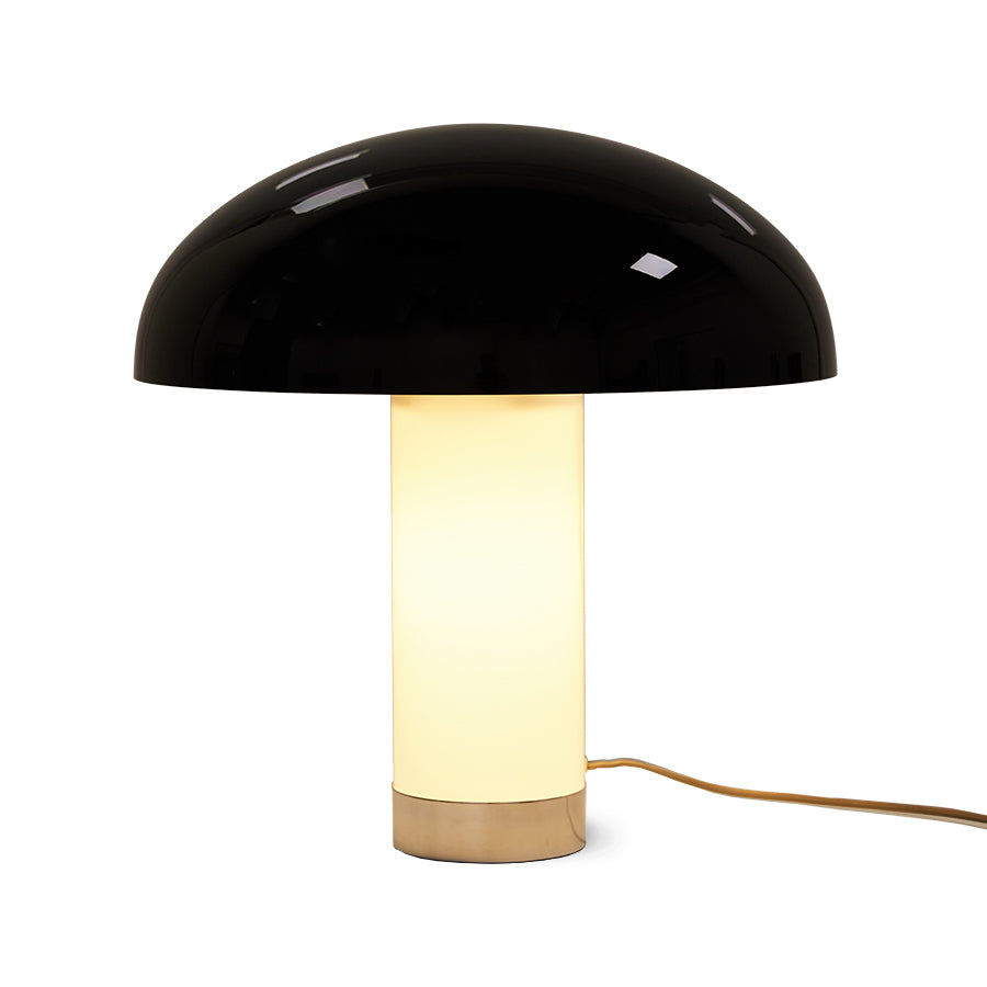 Lampe de table en verre noir et blanc Lounge monochrome - Hkliving