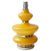 Yellow glass and chrome lamp base Bubble Honey - HKLIVING