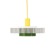 Lámpara de suspensión de plástico 3D reciclado con cable amarillo 28x14,5cm Gigi n°3 - Warren et laetitia
