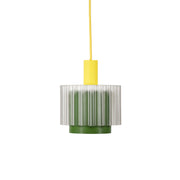 Pendant light in recycled 3D plastic with yellow cable 28x21cm Gigi n°4 - Warren et laetitia