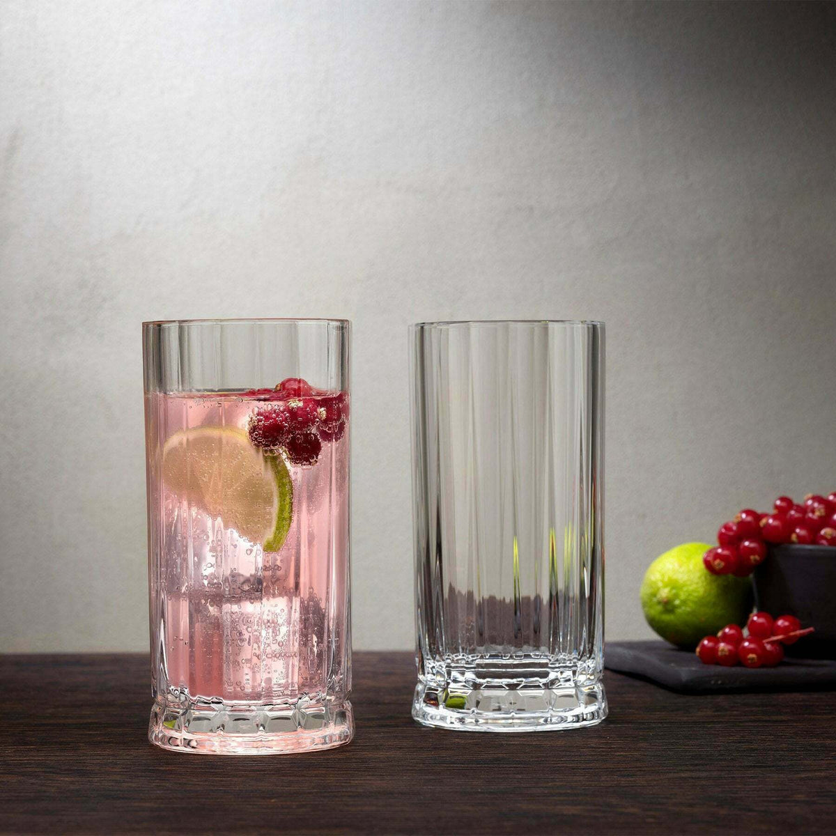 Wayne Set Of 4 High Ball Glasses 250 Cc - Nude Glass - The Cool Republic