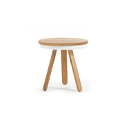 Side table in oak and white 42 cm Batea - Woodendot
