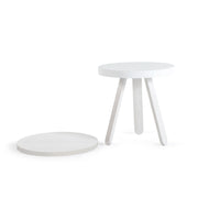 Side table white 42 cm Batea - Woodendot