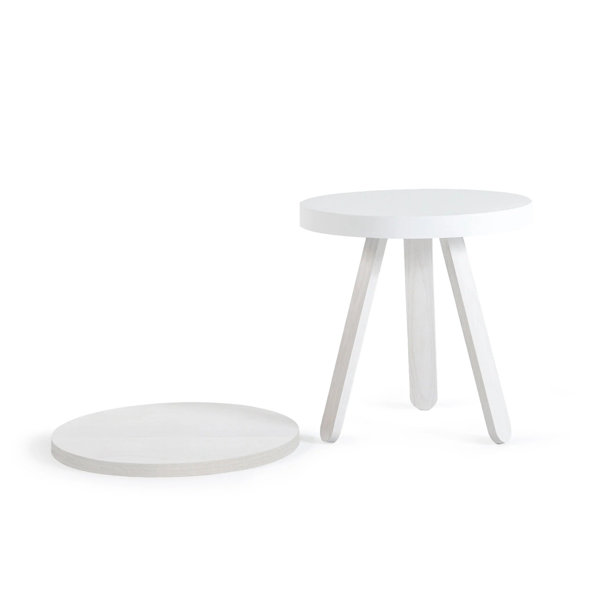 Side table white 42 cm Batea - Woodendot